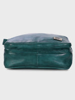 Unisex Genuine Leather ,Soft Luxurious Veg Tanned Two Toned - Travel Shoulder Strap Bag