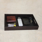 LUXURIOUS GENUINE LEATHER TRAY CROCODILE EMBOSSED 15 " X 10 "