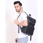 Unisex Genuine Leather Backpack ,Can Accommodate 14 " Laptop ,Have  Side Bottle Holder