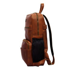 Unisex Genuine Leather Backpack ,Can Accommodate 14 " Laptop ,Have  Side Bottle Holder