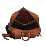 Unisex Genuine Leather Backpack ,Can Accommodate 14 " Laptop ,Have  Side Bottle Holder