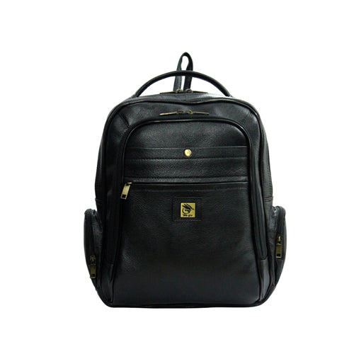 UNISEX GENUINE LEATHER MULTIPURPOSE BACKPACK WITH 14" LAPTOP COMPARTMENT