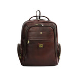 UNISEX GENUINE LEATHER MULTIPURPOSE BACKPACK WITH 14" LAPTOP COMPARTMENT