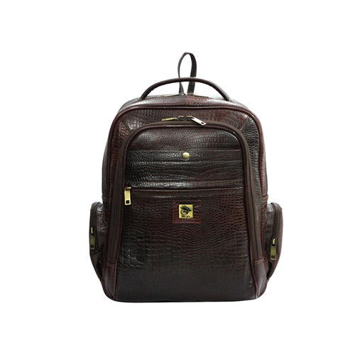 UNISEX GENUINE LEATHER MULTIPURPOSE BACKPACK WITH 14" LAPTOP COMPARTMENT