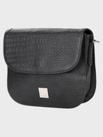 Genuine Leather , Women Trendy Front Magnet Closure , Croco Embossed Leather Bag