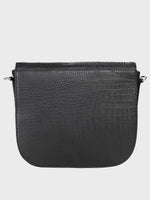Genuine Leather , Women Trendy Front Magnet Closure , Croco Embossed Leather Bag
