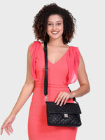Genuine Leather - Soft , Supple Diamond Quilted Trendy Women Leather Bag