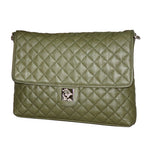 Genuine Leather - soft , supple Diamond Quilted Trendy Women's leather bag