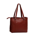 Genuine Leather Womens Tote Bag With Wallet Pouch