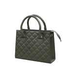 Genuine Leather Quilted Luxurious Women Bag Black