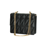 Genuine Leather Quilted Luxurious Women Bag  with Golden chain sling