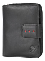 Genuine Leather Women Wallet With Ziparound Pouch