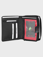 Genuine Leather Women Wallet With Ziparound Pouch