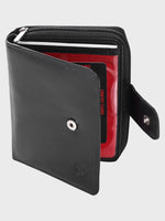 Genuine Leather Women Wallet With Ziparound Pouch