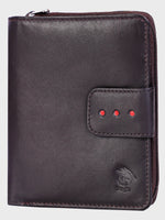 Genuine Leather Women Wallet With Ziparound Pouch