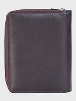 Genuine Leather Women Wallet With Ziparound Pouch