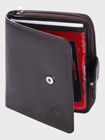 Genuine Leather Women Wallet With Ziparound Pouch