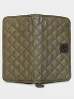 Genuine Leather , Diamond Quilted Leather Women Wallet
