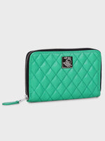 Genuine Leather , Diamond Quilted Leather Women Wallet