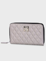 Genuine Leather , Diamond Quilted Leather Women Wallet