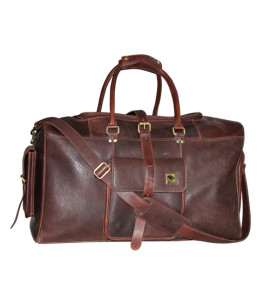 Genuine Leather  Oil Pull-up Luxurious Travel Duffle Bag