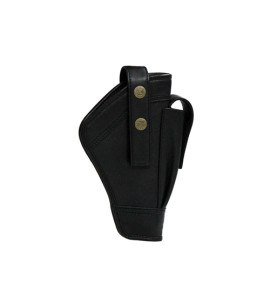 Genuine Leather  Gun Holster With Additional Magazine Slot