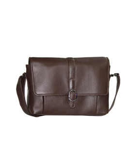 Genuine Leather  Unisex Messenger Bag  With Slot Inside For I Pad , Mobile