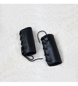 BIKER GENUINE LEATHER HANDLE GRIP LENGTH 5 INCHES