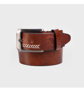 Genuine Leather , Men Belt 40 mm Width With Weave detail 