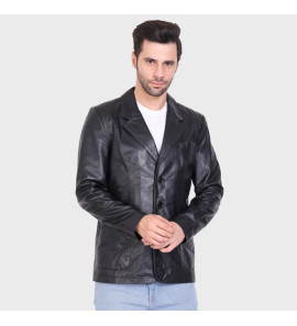 Genuine Leather , Soft Supple Light Weight Mens Leather Blazer