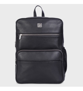 Unisex Genuine Leather Backpack ,Can Accommodate 14 " Laptop ,Have Side Bottle Holder