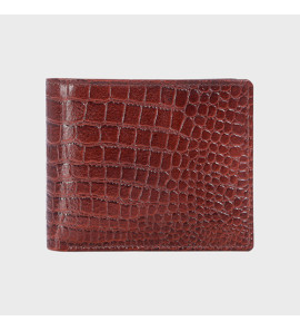 Genuine Leather - Croco Print - Mens Leather Wallet