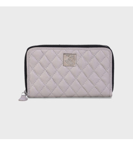 Genuine Leather , Diamond Quilted Leather Women Wallet